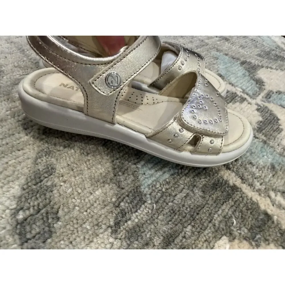 Naturino Kids' Saphia Sandal Gold Girls Sz 30 US Sz 13 NEW $90